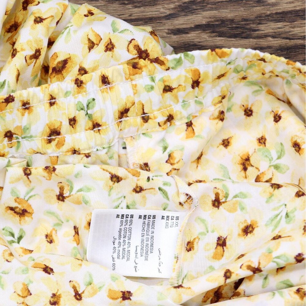 NWT State Of Day Printed Poplin Pajama Pants 100180264MS Cornsilk Yellow 2XL - Picture 6 of 6